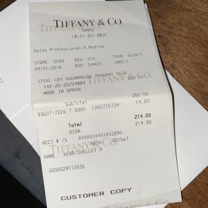 Tiffany & Co. aquamarine necklace